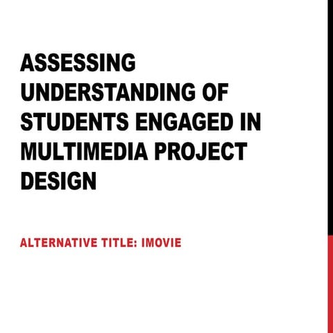 iMovie and Assessment