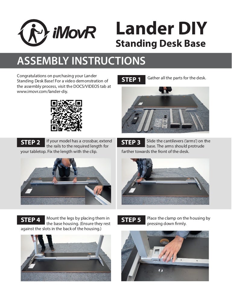 Lander DIY Standing Desk Assembly Instructions