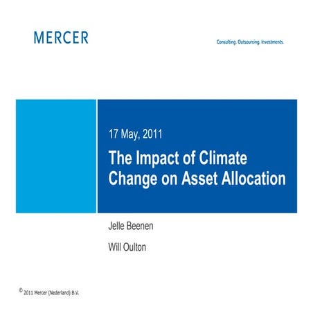 The Impact of Climate Change on Asset  Allocation
