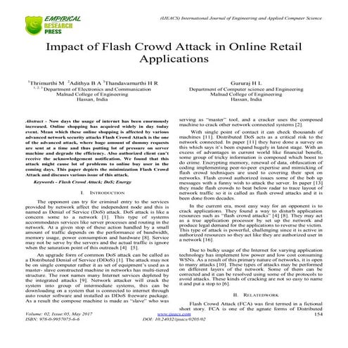 Impact of Flash Crowd Attack in Online Retail Applications