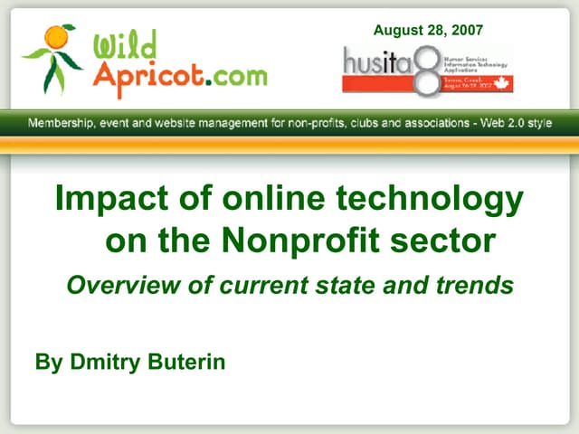 Impact Of Online Technology On The Nonprofit Sector
