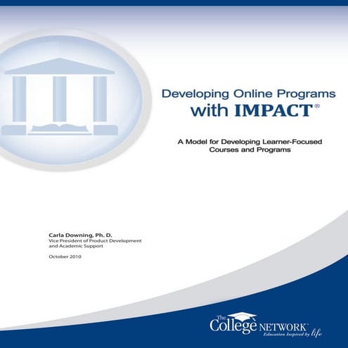Developing Online Programs with IMPACT