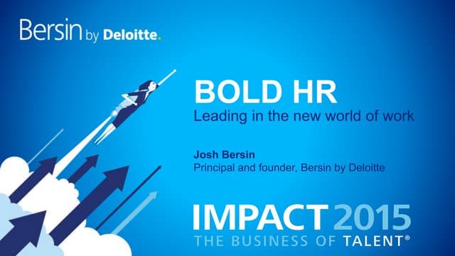 Bold HR: Driving Business Value through People