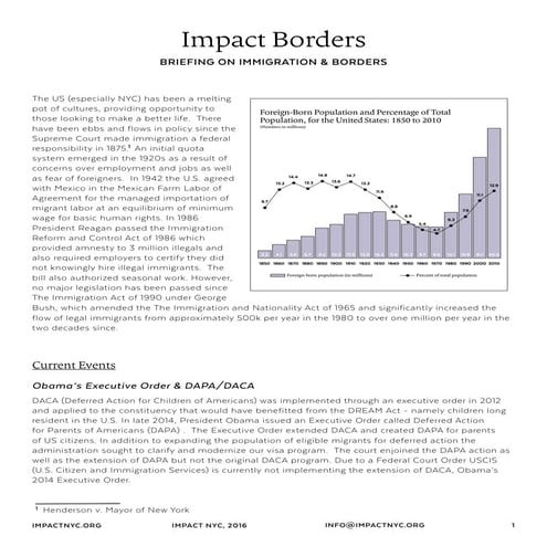 Impact Brief - Immigration & Borders