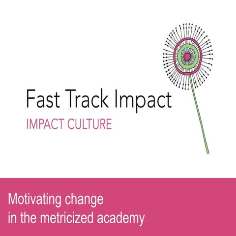 Impact culture: motivating change in the metricised academy