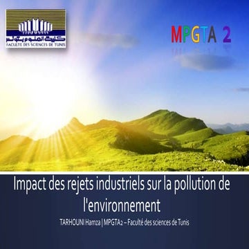 Impact des rejets industriels sur la pollution de l'environnement
