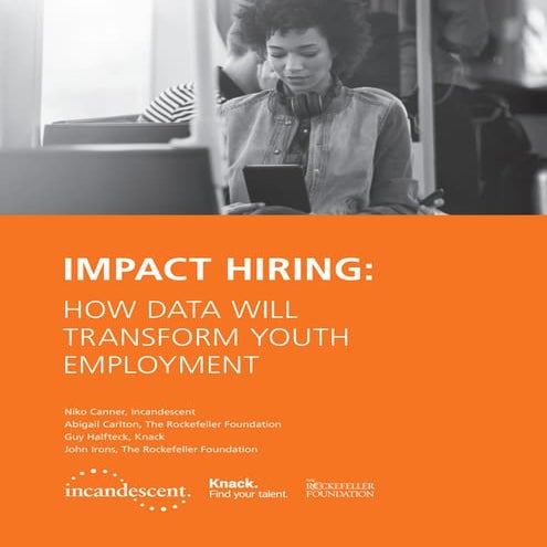 Impact Hiring: How Data Will Transform Youth Employment