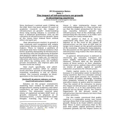 Impact infrastructure on economic growth