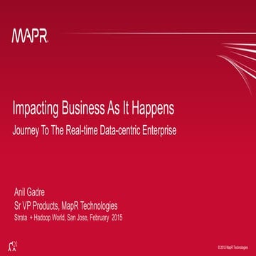 Strata+Hadoop 2015 Keynote: Impacting Business as it Happens