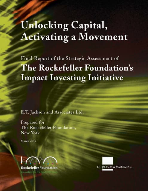 Impact Investing Evaluation Report