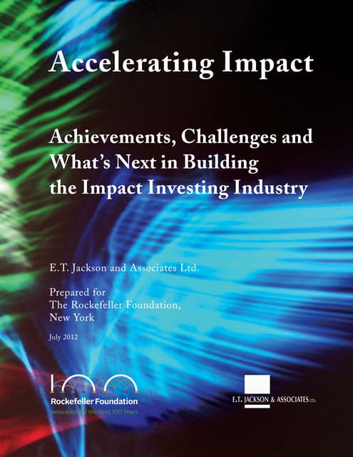 Impact Investing Scan Report