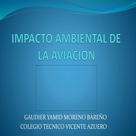 Impacto ambiental de la aviacion