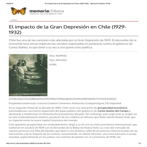 crisis economica de 1929 y su impacto en chile | PPTX