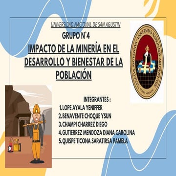 Impacto de la minería en el desarrollo y bienestar de la población ...
