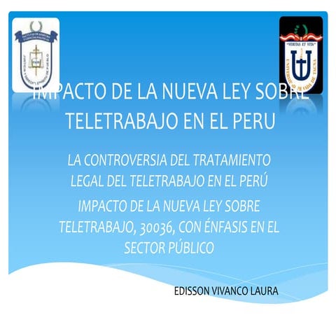Impacto de la nueva ley sobre teletrabajo en | PPTX