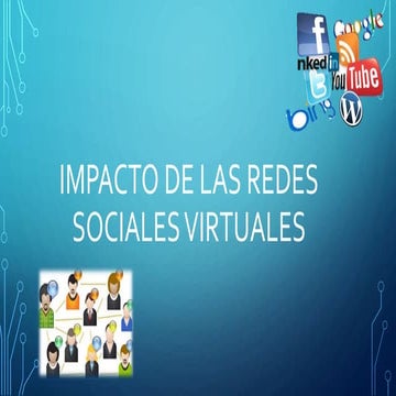 Presentación imparto de las redes sociales en los jóvenes ilustrativo ...