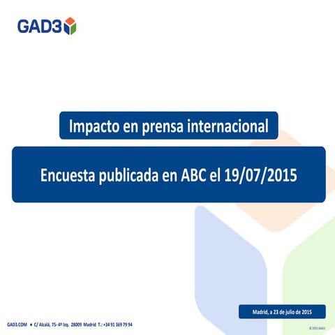 Encuesta 19 de julio de 2015 en prensa extranjera