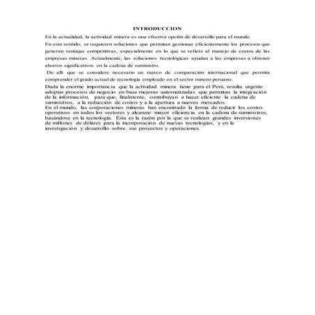 Impacto en la mineria