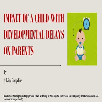 Impact of a child with developmental delays on Parents