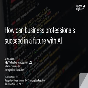 How can business professionals succeed in a future with AI