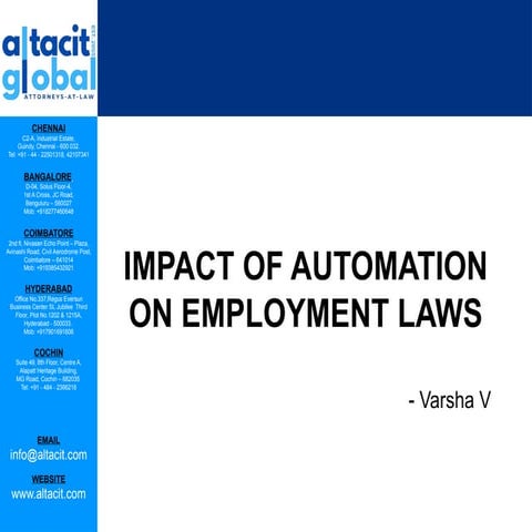 Impact of Automation on Employment Laws by Altacit Global