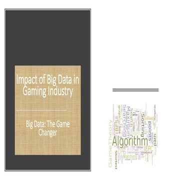 Impact of big data in gaming industry | PPTX