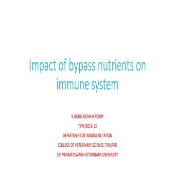Impact of bypass nutrients  on immune system