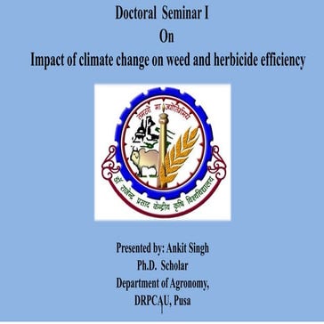 Impact of climate change on weed and herbicide efficiency