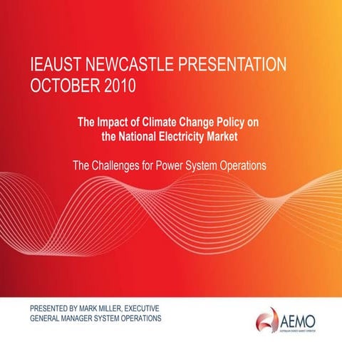 Impact of climate change policy on the National Electricity Market