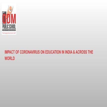 Impact of coronavirus on education in india &amp; across the world
