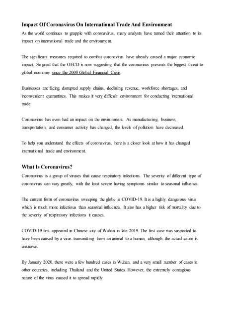 Impact of coronavirus_on_international_trade_and_environment