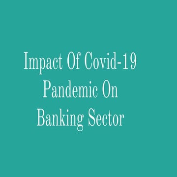 Impact of Covid-19 on banking sector