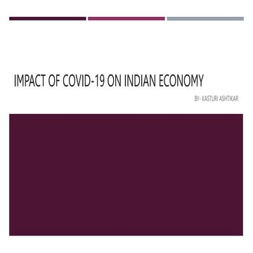 Impact of covid 19 on Indian Economy | PDF