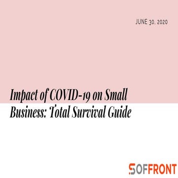 Impact of covid 19 on small business total survival guide
