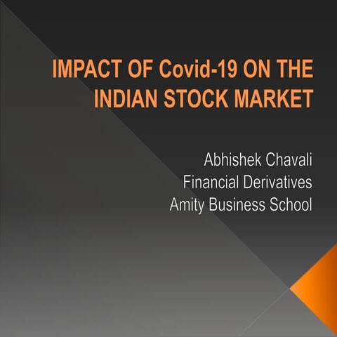 Impact of covid 19 on the indian stock market | PPTX