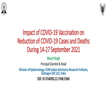 Impact of covid 19 vaccination on reduction of covid-19 cases and deaths duri...