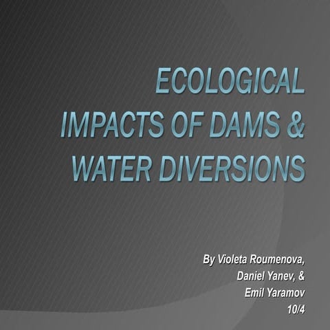Impact of dams on river | PDF