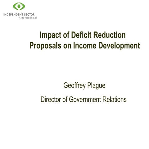 Impact of deficit reduction proposals