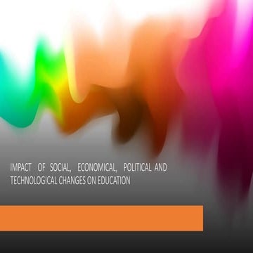 Change is the law of nature.  The word ‘change’ denotes the difference in any...