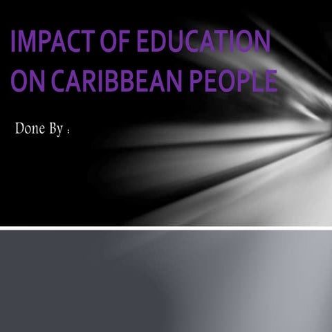 Impact of education on caribbean people
