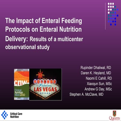 Impactof en feeding protocols