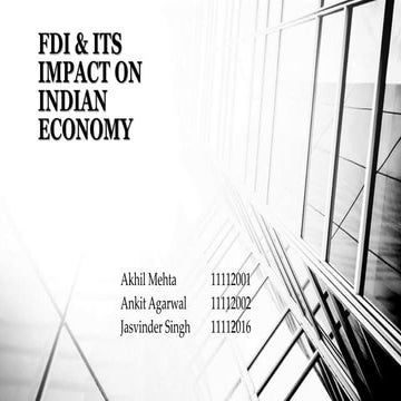 Impact of FDI on Indian Economy
