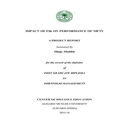 Impact of fii is on performance of nifty