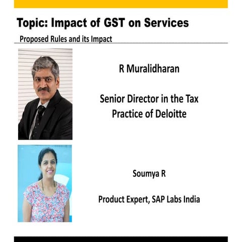 Impact of GST on services