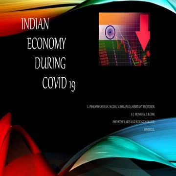 Impact of CORONAVIRUS in INDIAN economy | PPT