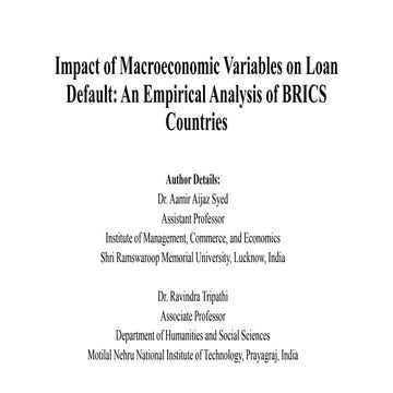 Impact of Macroeconomic Variables on Loan Default.pptx