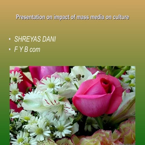 Impact of mass media on culture