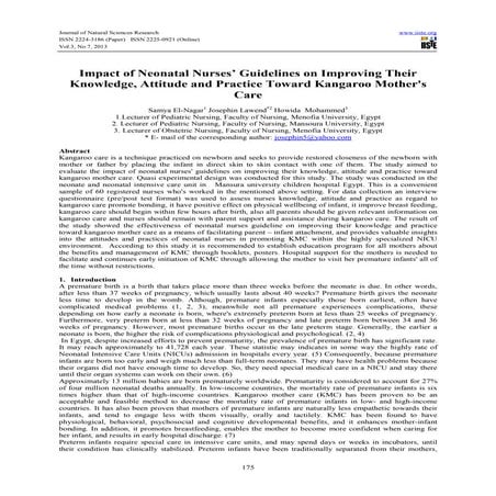 Impact of neonatal nurses’ guidelines on improving their knowledge