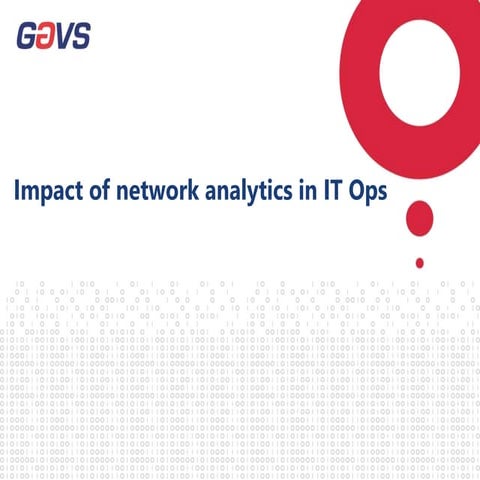 Impact of network analytics in it ops
