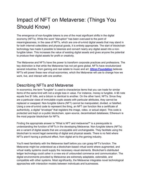 Impact of NFT on Metaverse_ Things You Should Know.docx